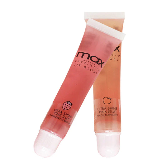 Max Ultra Shine Jelly Lip Gloss Set of 2 Strawberry and Peach Scented